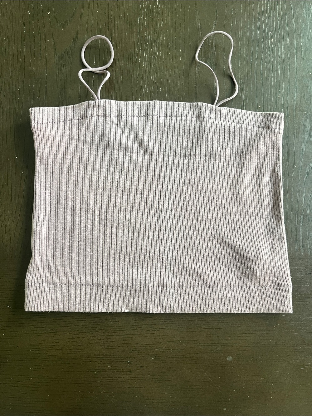 American Eagle Outfitters Ribbed Spaghetti-Strap Tube-Top in Light Purple